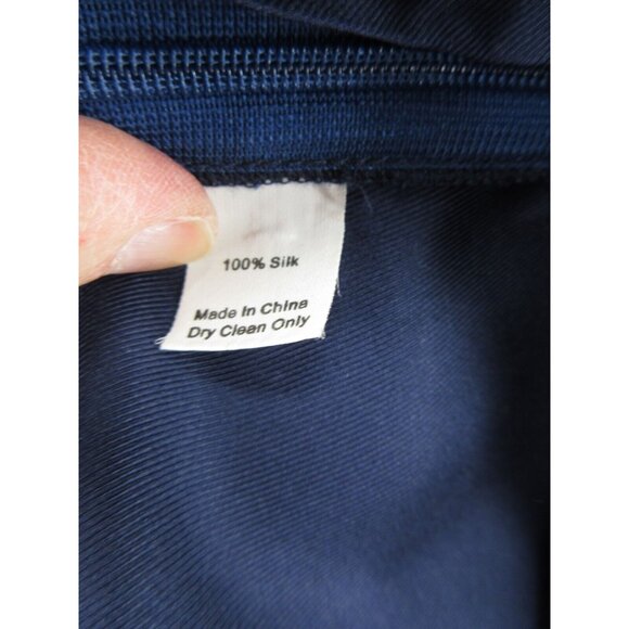 CK Bradley Top 6 Silk Blouse Round Neck Side Zip Career Colorful - Picture 10 of 11